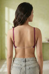 Zivame Beautiful Basics Double Layered Non Wired Full Coverage Backless Bra - Beet Red — thumbnail 4